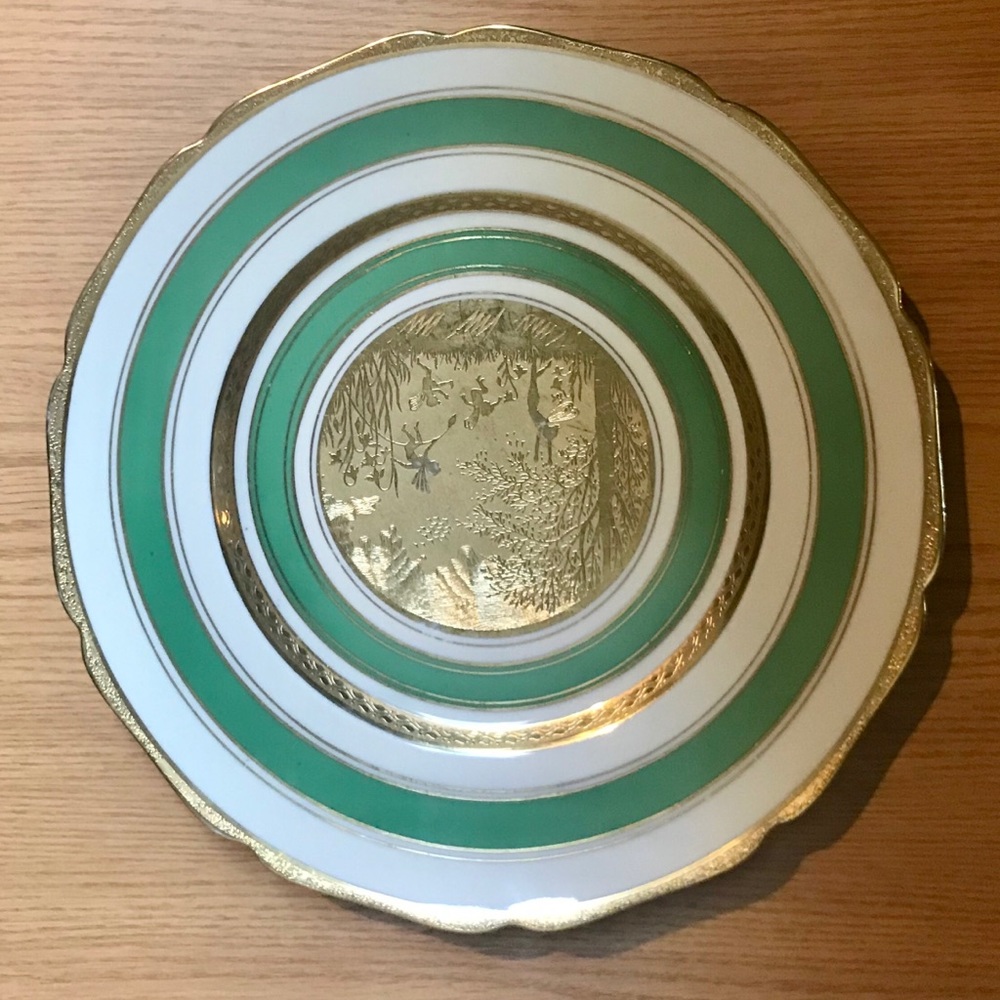 DW Porcelain decorative plate, vintage China
